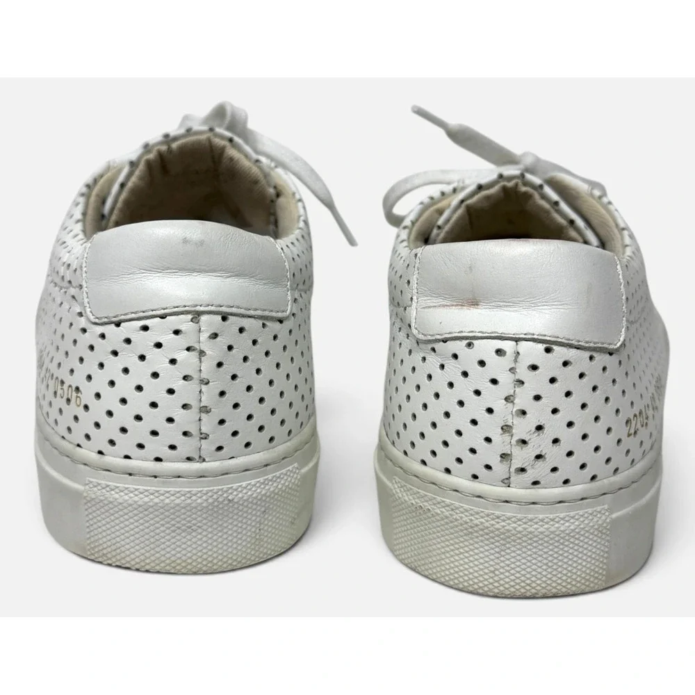 Common Projects 1886 Achilles Low White Perforated Sneakers Mens Size 9 US 42